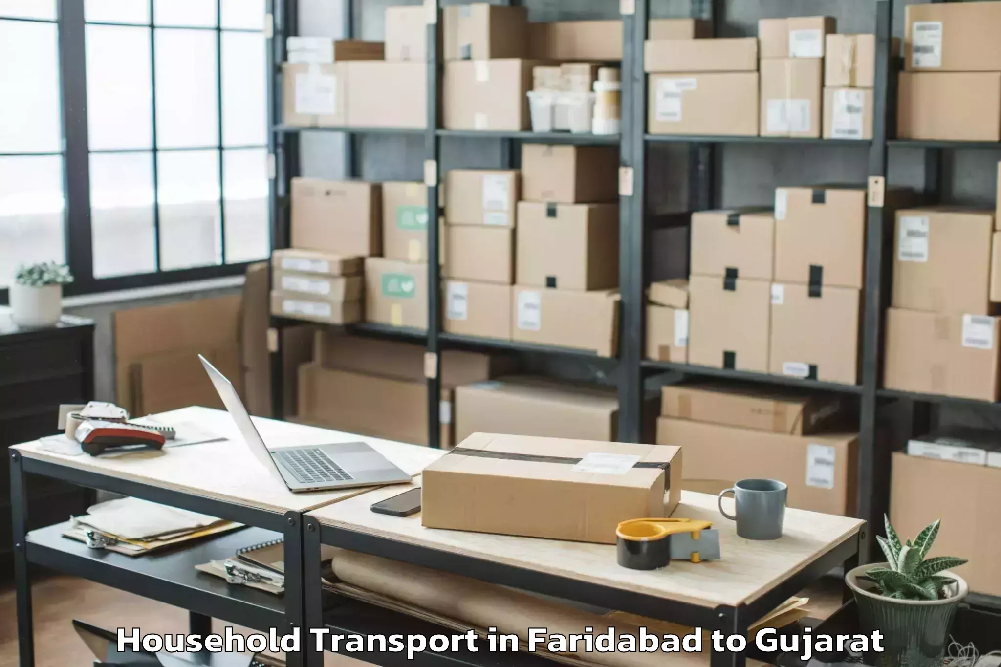 Easy Faridabad to Dungra Household Transport Booking